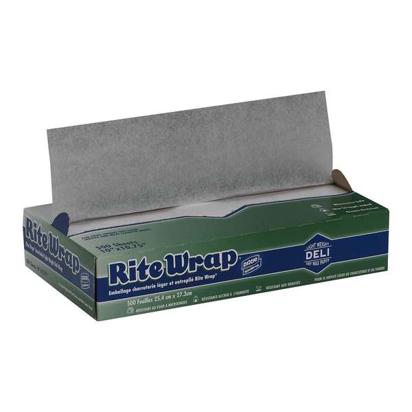 Rite-Wrap Interfolded Light Weight Dry Waxed Deli Papers 10x10.75 White, PK6000 RW106